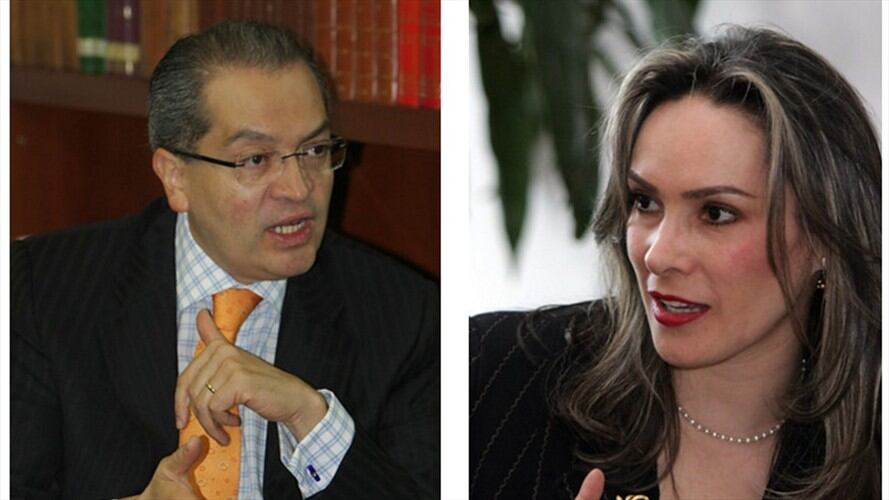 Ex ministro Fernando Carrillo y la ex magistrada María Mercedes López. Foto: Colprensa.