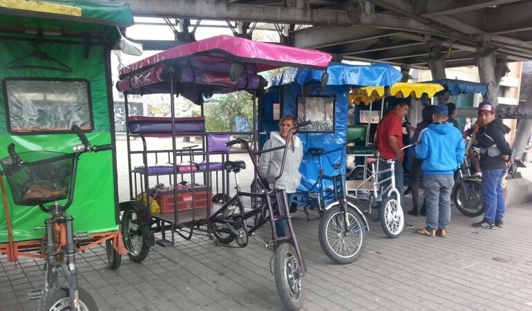 Bicitaxis en Bogotá.