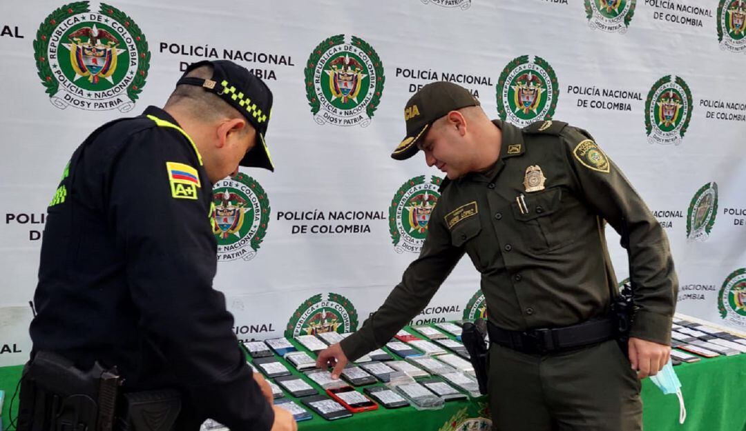 Celulares recuperados en Manizales y Villamaría