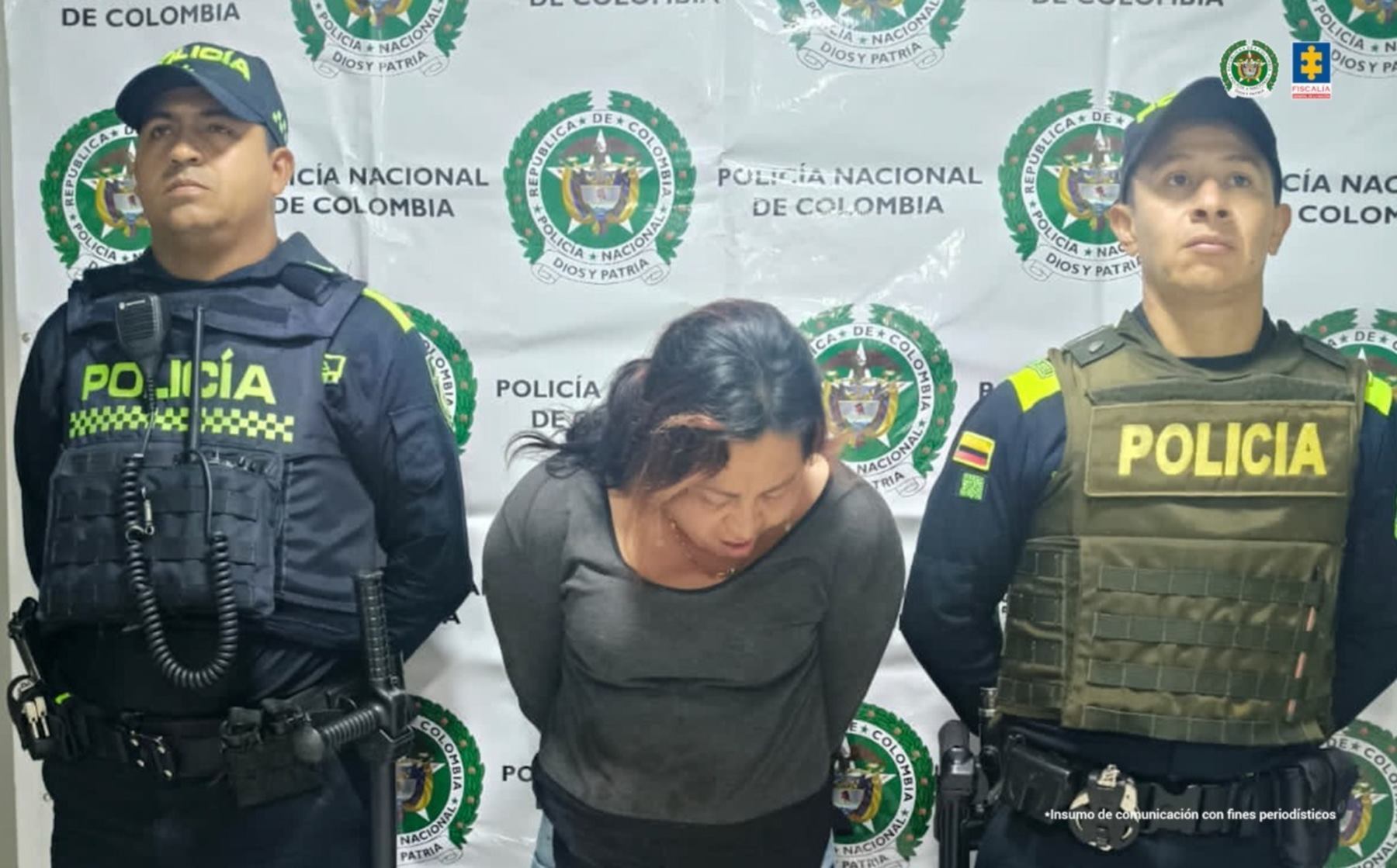 Anyi Milena Cruz Marín, capturada en el municipio de Cajamarca, Tolima