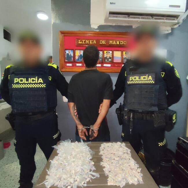 Cayó en poder de la Policía Nacional alias ‘el Breyner’, reconocido jíbaro del barrio Nariño