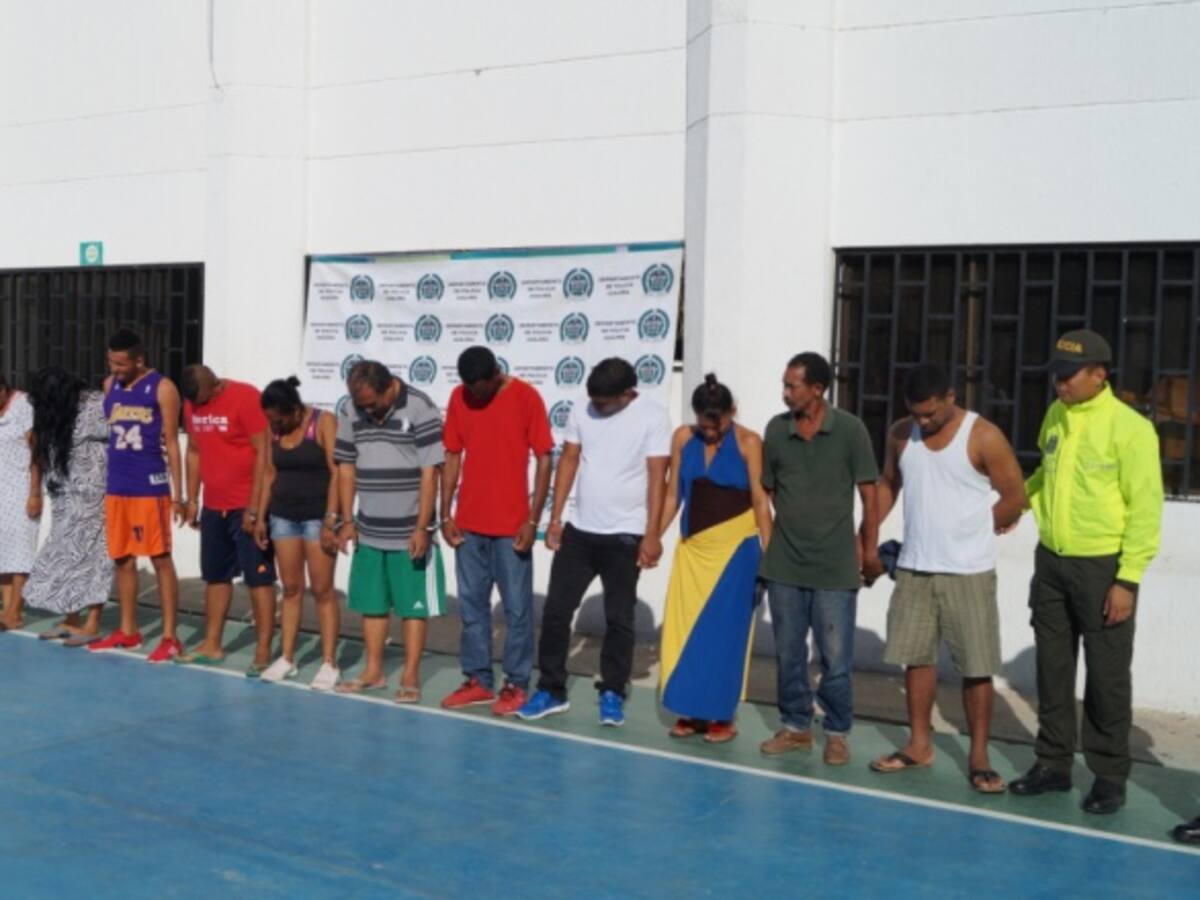 Duro golpe al microtráfico en La Guajira, 15 personas capturadas