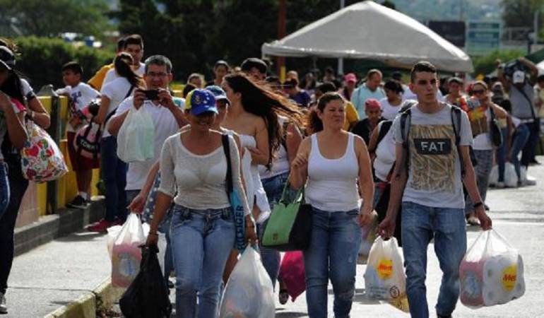 Venezolanos en la frontera