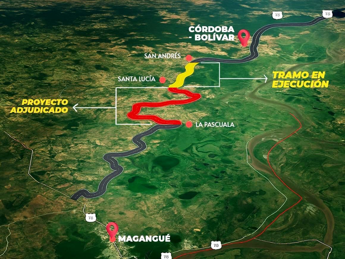 Gobernación de Bolívar adjudica la vía que conectará a Magangué con Córdoba Tetón
