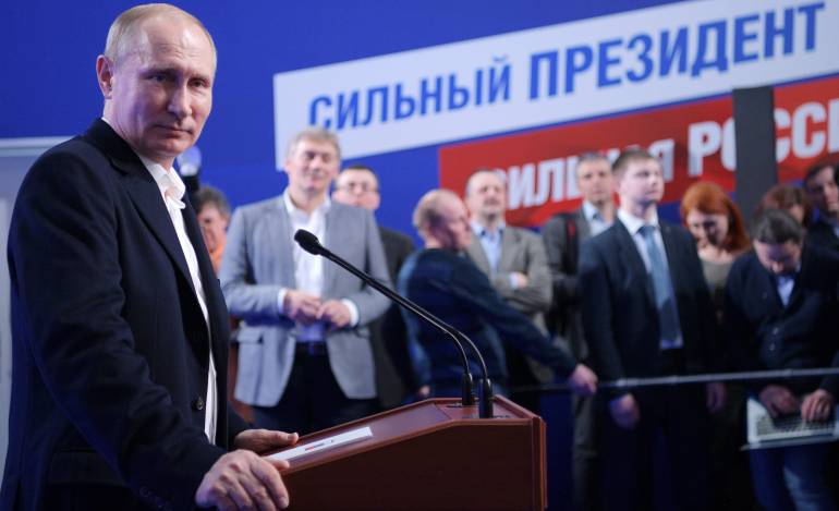 Vladímir Putin, reelegido en Rusia