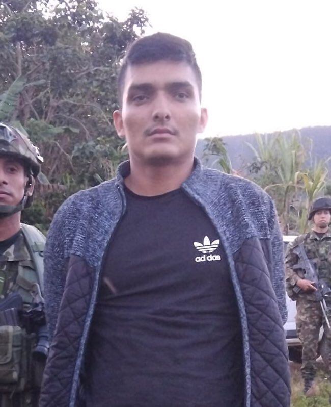 Alian Fabián cabecilla de la estructura Joaquín González  capturado en el Tolima