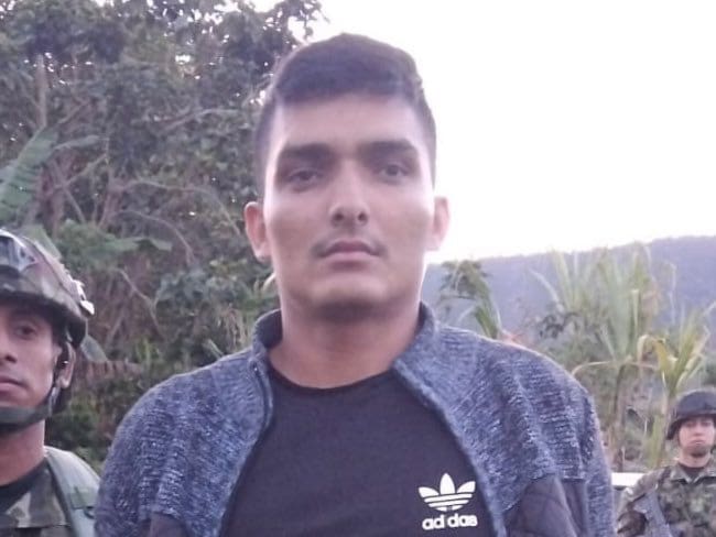 Alian Fabián cabecilla de la estructura Joaquín González capturado en el Tolima