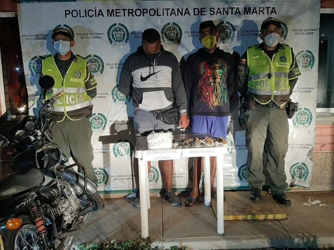 Policía inmoviliza una ‘narcomotocicleta’ en Santa Marta