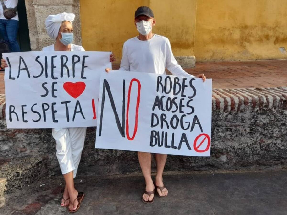 Getsemaní protestó por el descontrol y falta de autoridad en el barrio
