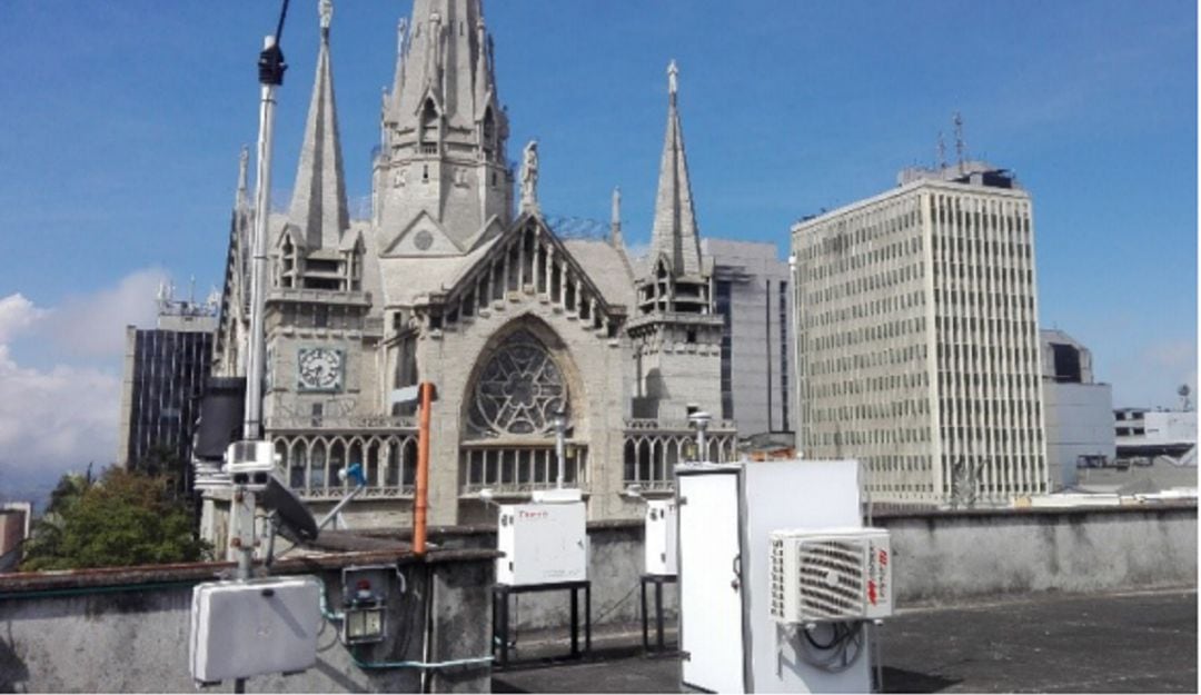 Punto de medición del aire en el centro de Manizales