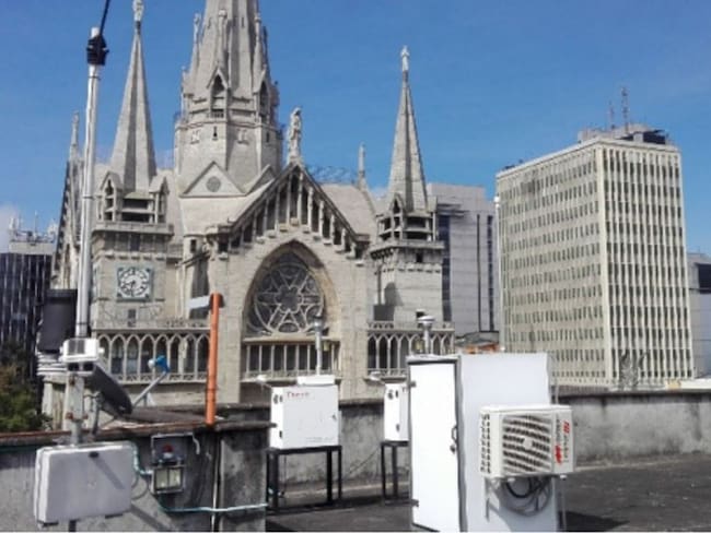 Punto de medición del aire en el centro de Manizales