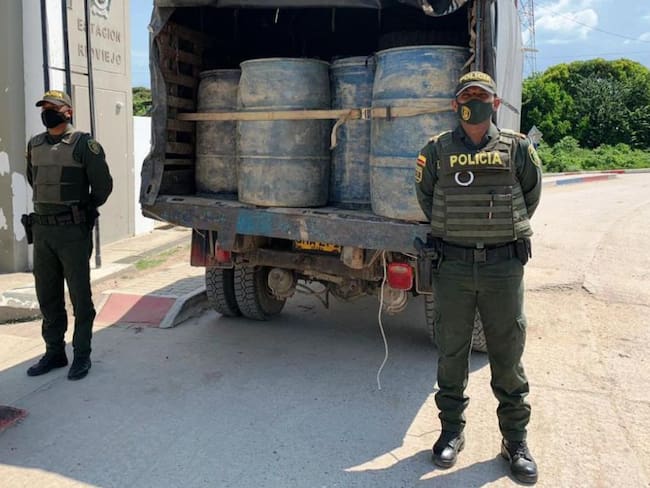 Incautados 720 galones de ACPM de contrabando en Rio Viejo, sur de Bolívar