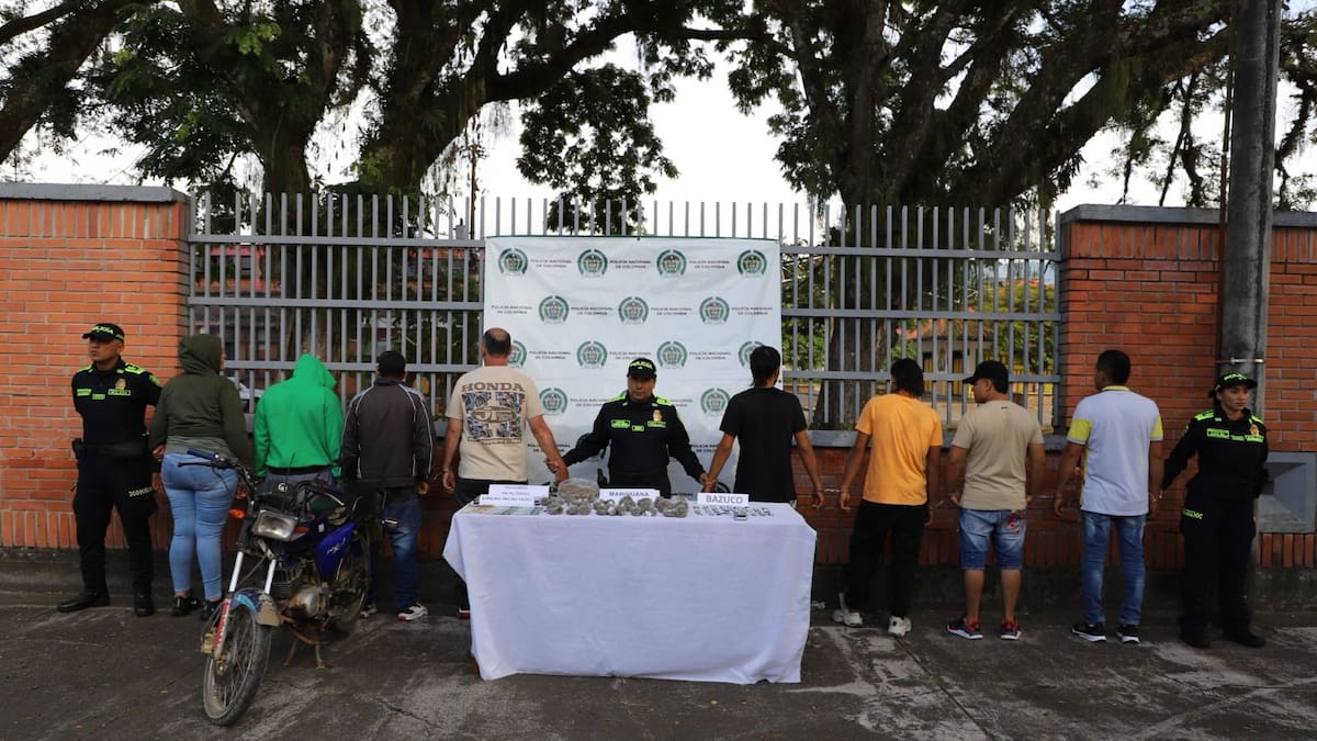 Desmantelan banda dedicada al expendio de estupefacientes en Viterbo en Caldas