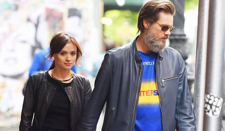Cathriona White con Jim Carrey. 