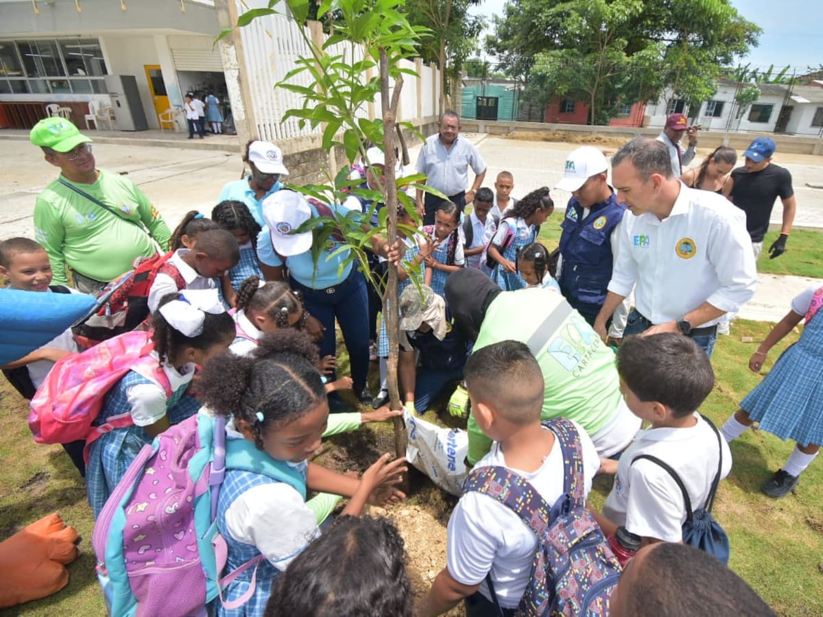 EPA Cartagena mejora el entorno ambiental de la Institución Educativa San Felipe Neri