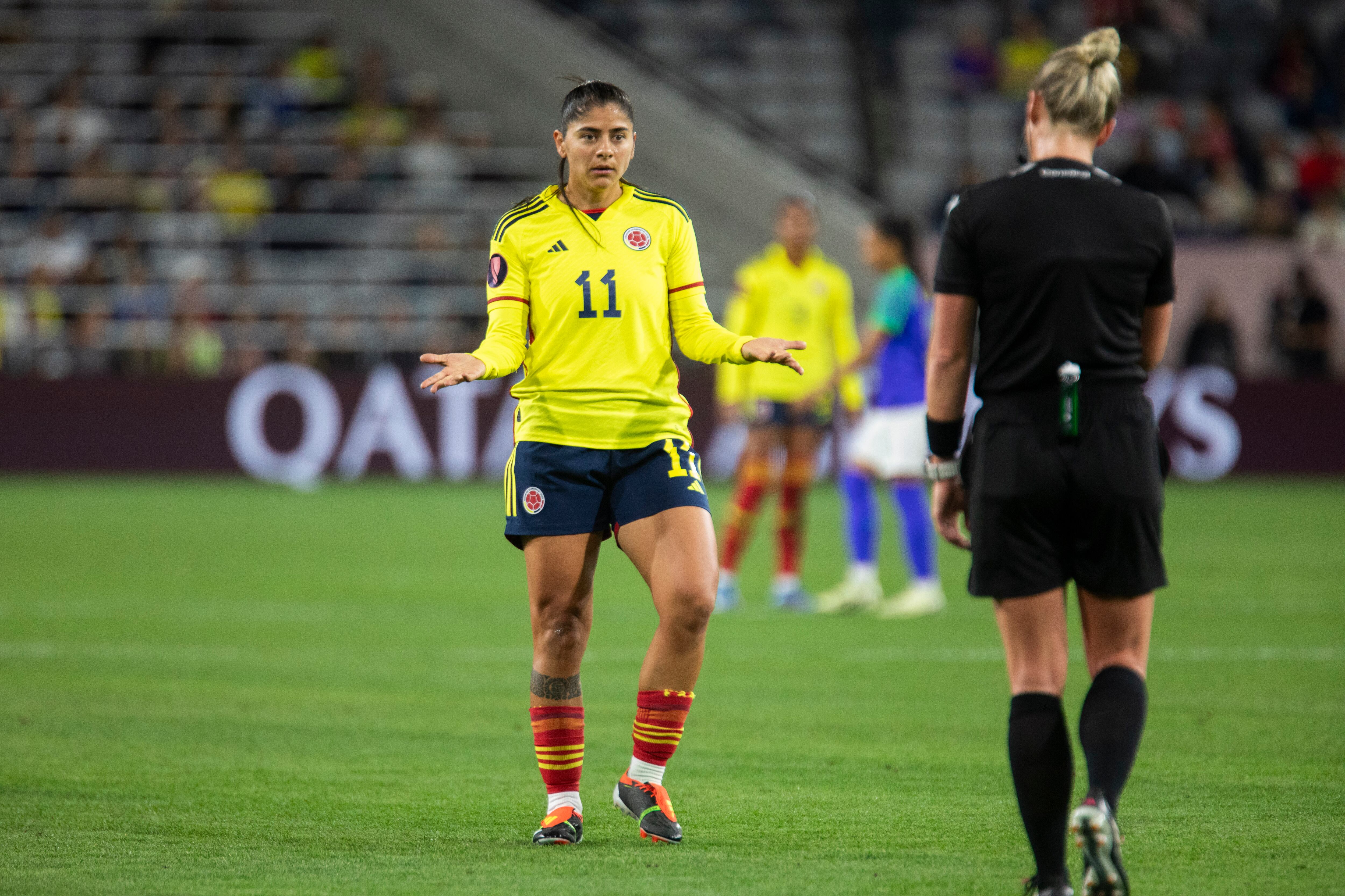 Catalina Usme, goleadora histórica de la Selección Colombia. (Photo by Alan Smith/Icon Sportswire via Getty Images).