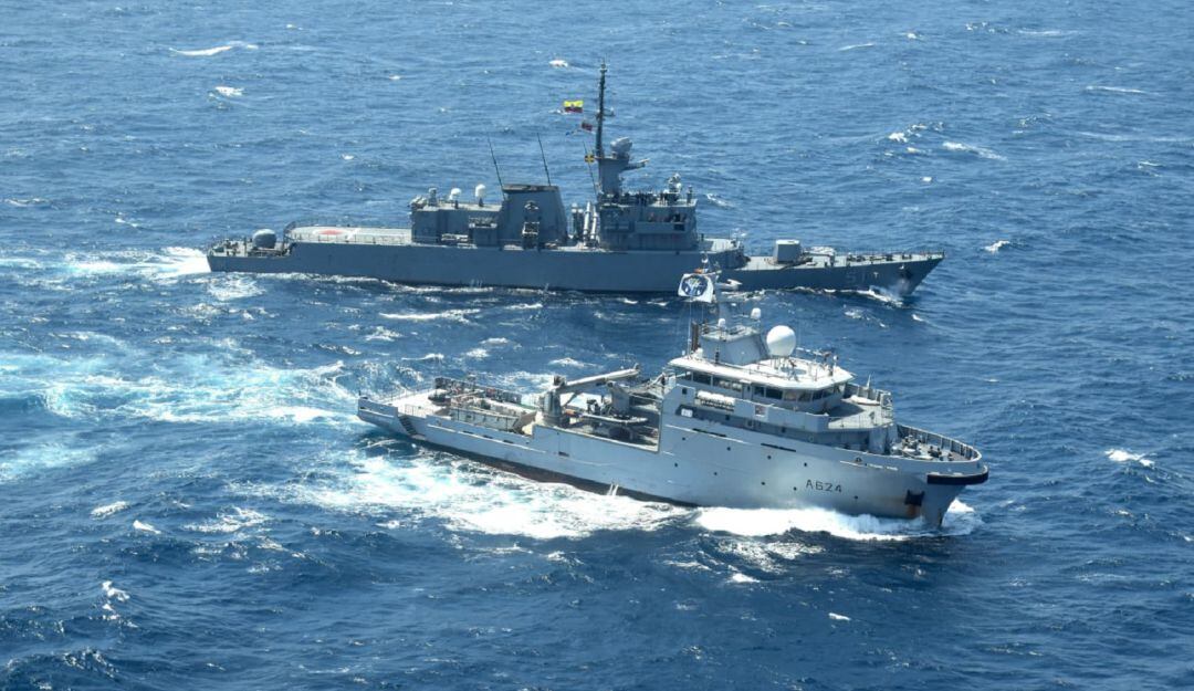 Los entrenamientos se desarrollaron en aguas del Mar Caribe colombiano