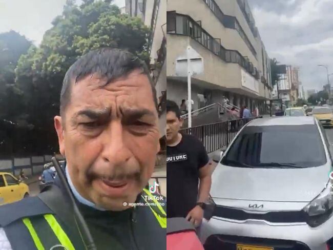 Agente de tránsito se viralizó tras imponer sanción verbal a mal parqueado.