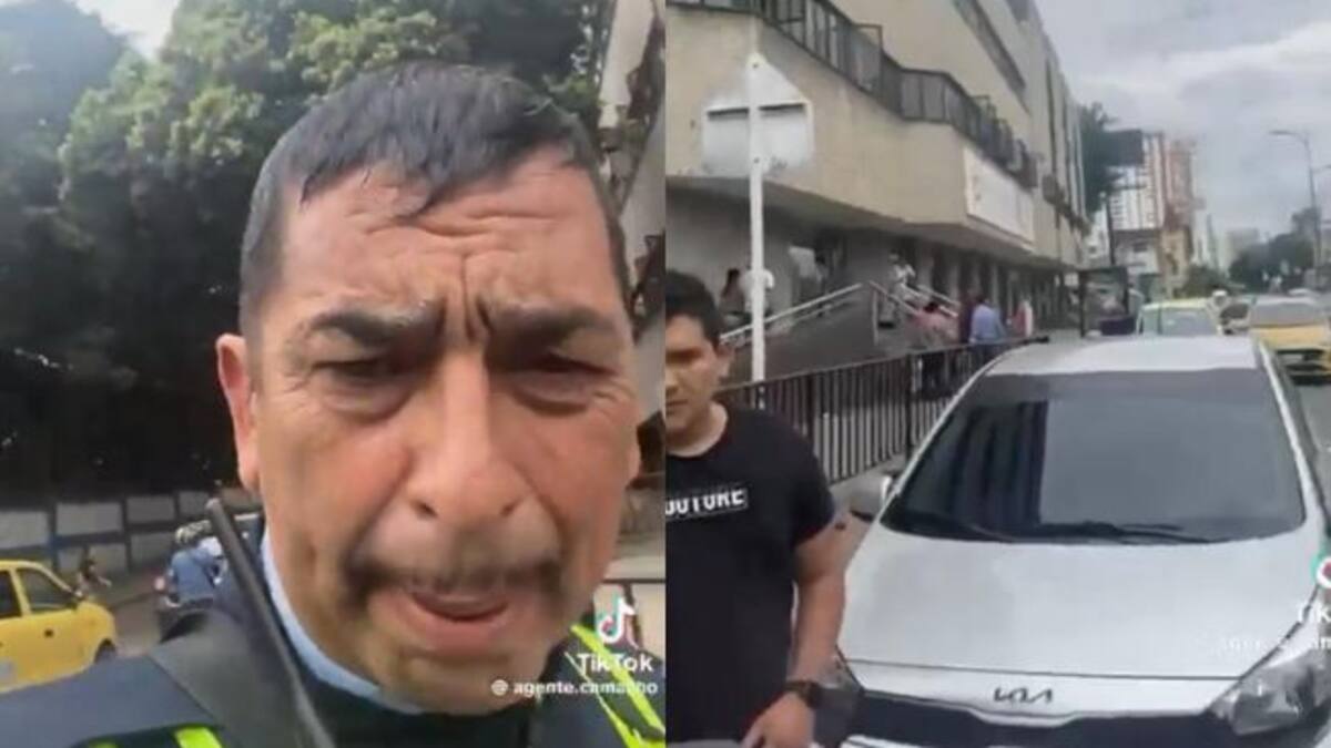 Agente de tránsito se viralizó tras imponer sanción verbal a mal parqueado