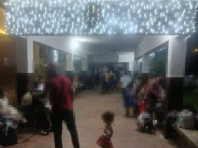 Familias desplazadas en el municipio de Tibú. / Foto: Cortesía Olguín Mayorga.