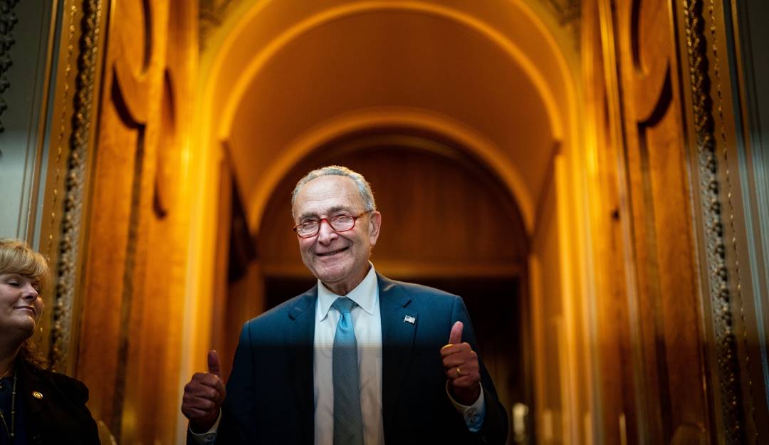 El líder de la mayoría del Senado, Chuck Schumer. Demócrata. Foto: Getty 