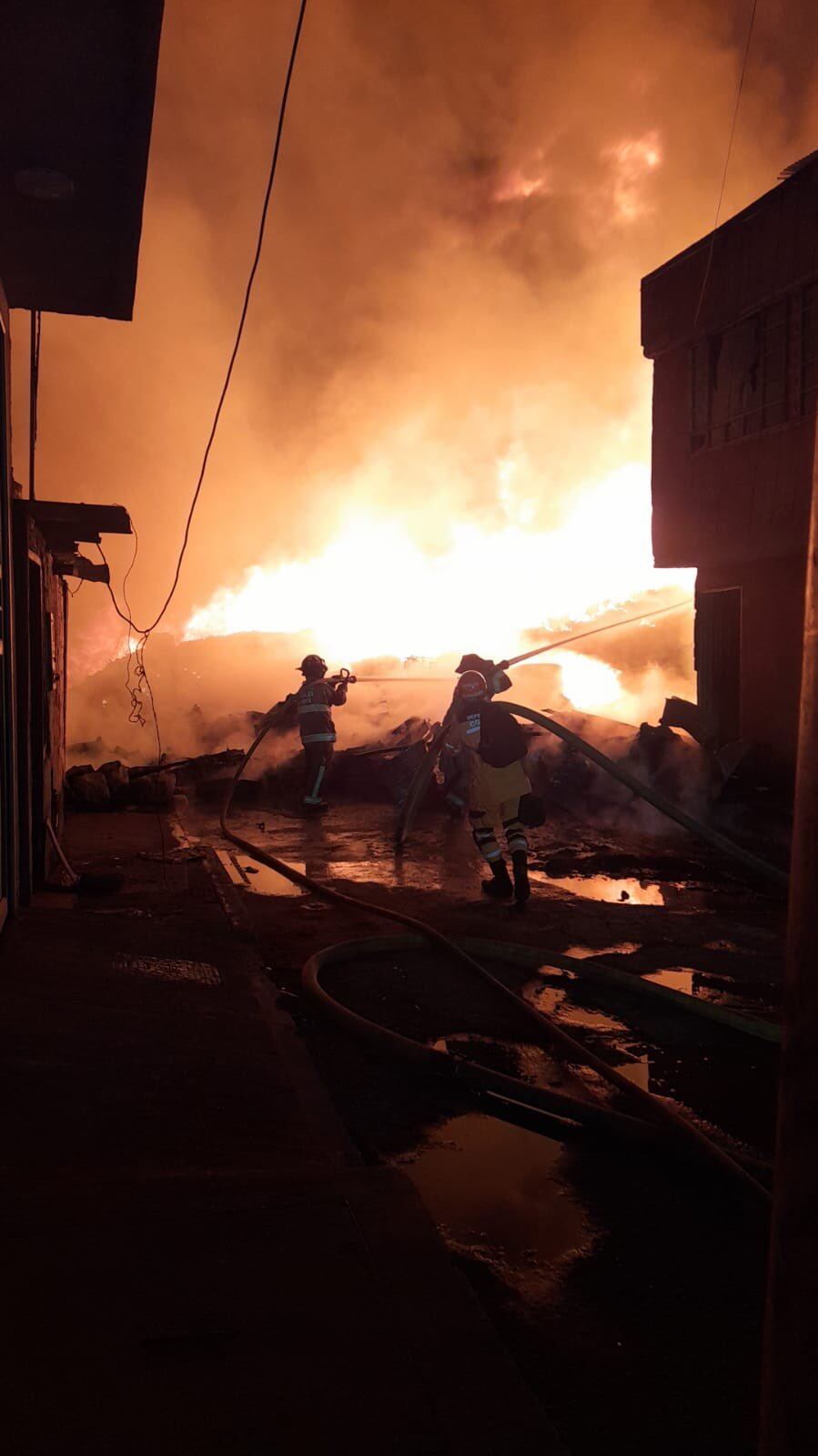 Incendio e Bosa en Bogotá.