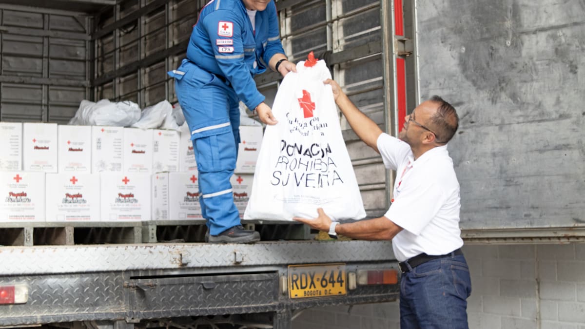 La Cruz Roja Antioquia abrió hoy su campaña de recolección de ayudas humanitarias