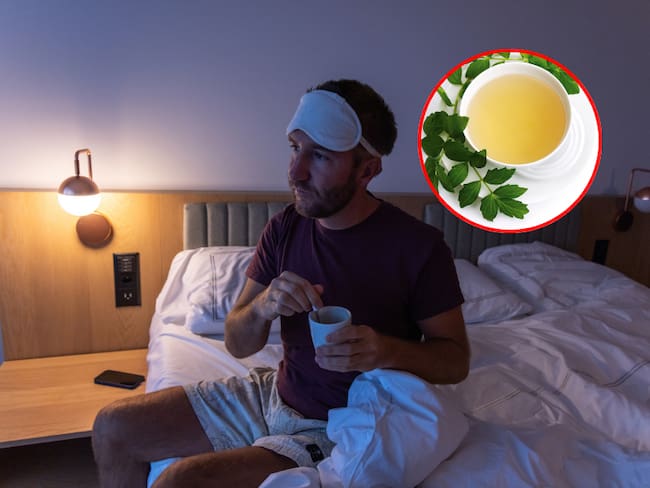 Persona con insomnio con suplemento herbal, imagen de referencia // Getty Images
