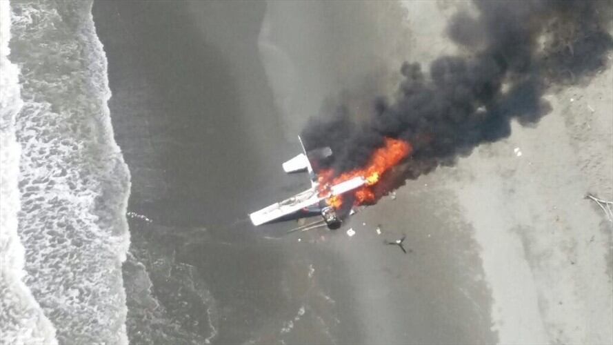 Fuerza Aérea destruye avioneta del narcotráfico que ingresó al Pacífico colombiano. Foto: Fuerza Aérea
