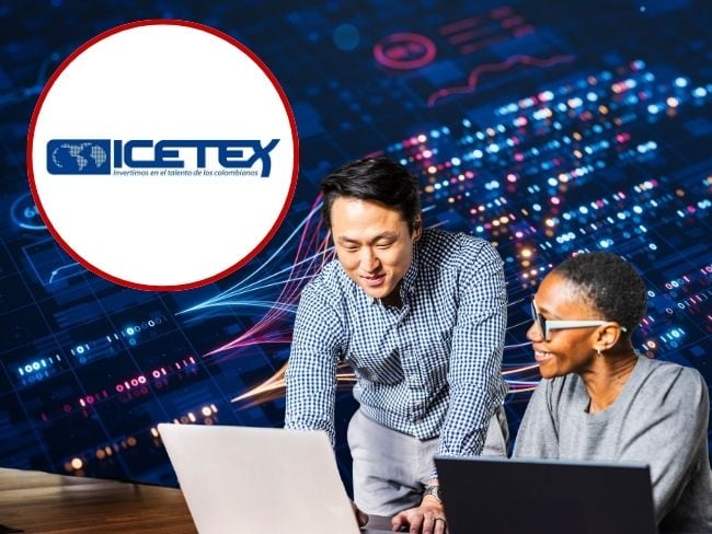 Imagen de referencia, foto Gettyimages, Canva y logo del ICETEX.