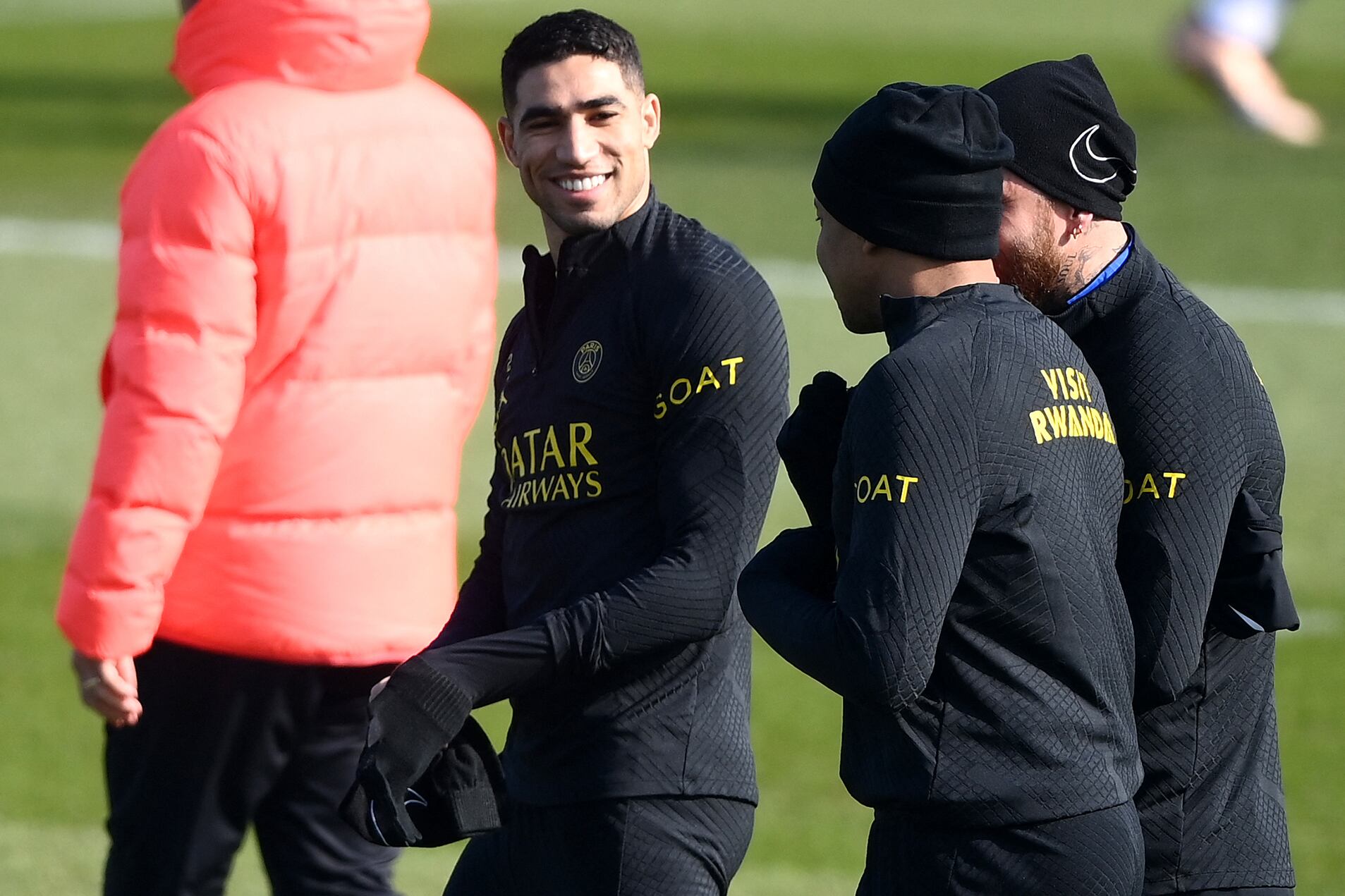 Achraf Hakimi en entrenamiento del PSG. (Photo by Franck FIFE / AFP) (Photo by FRANCK FIFE/AFP via Getty Images)