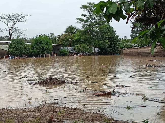 Inundaciones en el departamento de Córdoba, este 1° de febrero de 2026.