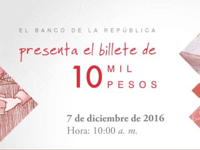 El Banco de la República presentará el nuevo billete de $10000 en Santander