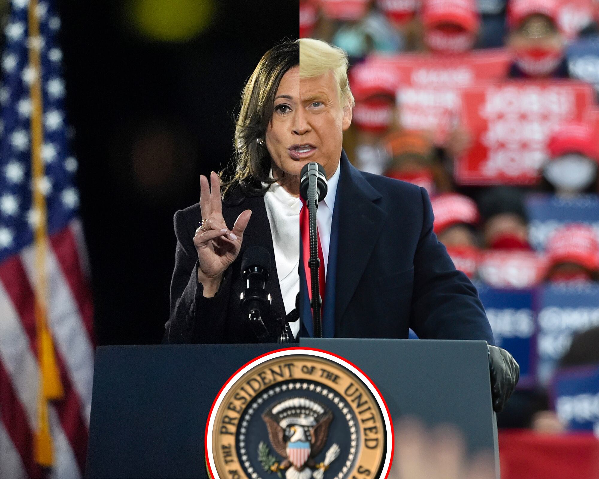 Mientras se estima que un gobierno de Kamala Harris no variaría mucho de la administración Biden, tampoco se pronostica que un triunfo de Trump resulte en un caos en las relaciones internacionales.
(Foto: Caracol Radio / Getty )