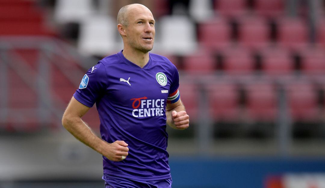 Arjen Robben durante su última temporada con el Groningen, donde jugó seis partidos.