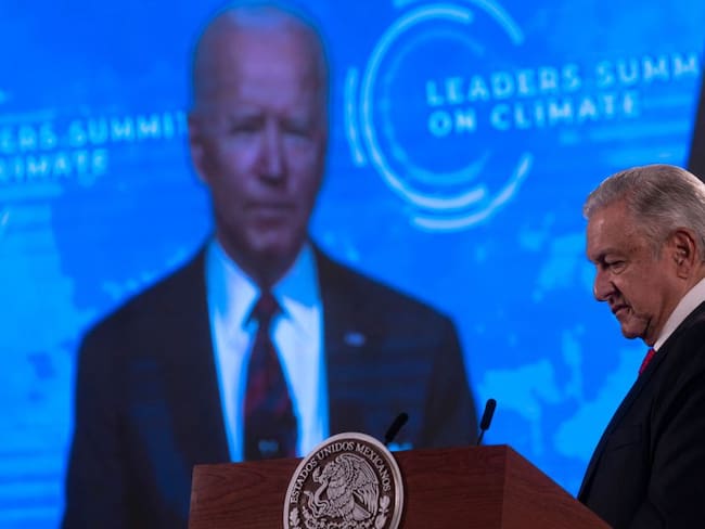 El presidente mexicano, Andrés Manuel López Obrador, durante su participación en la cumbre climática. 