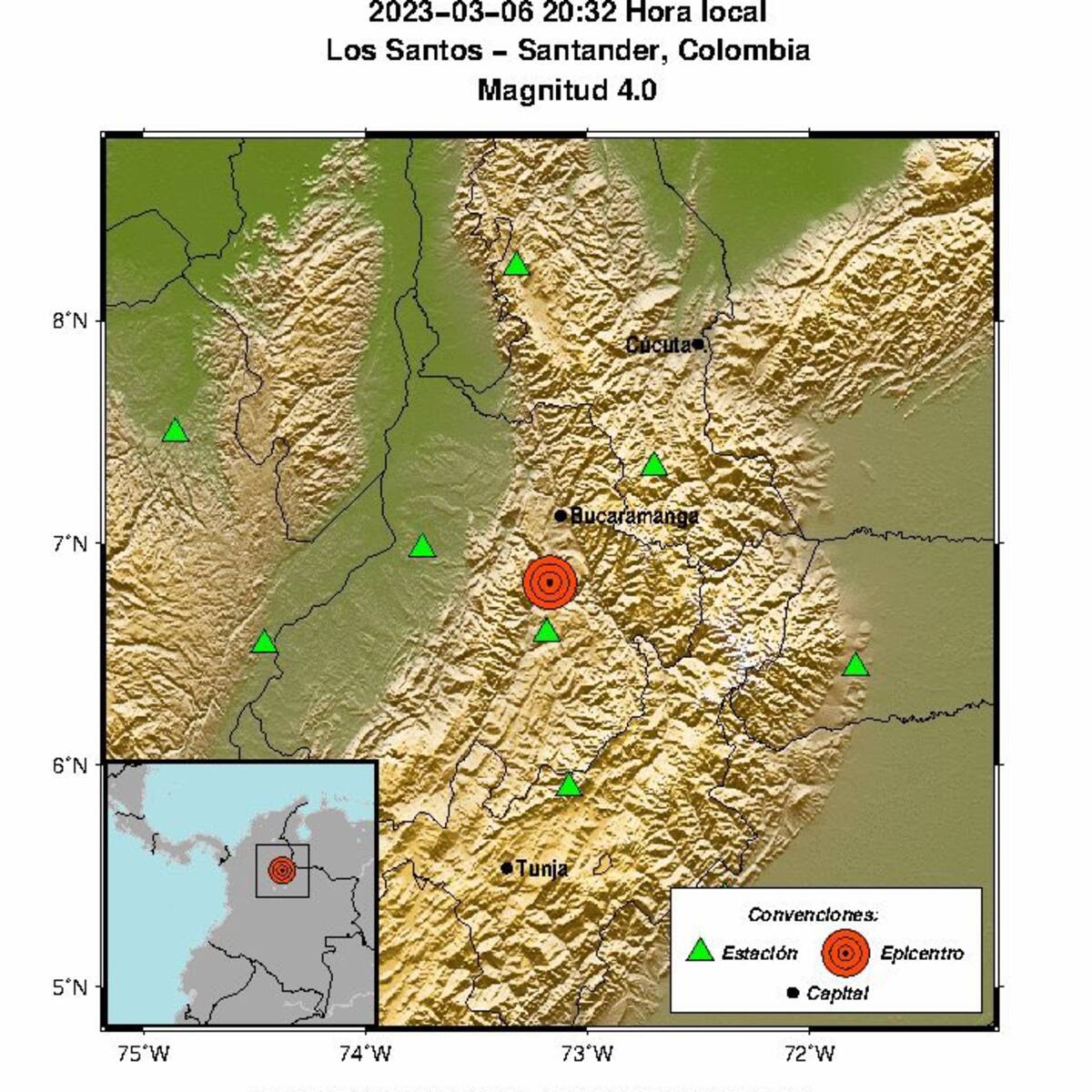 Temblor se registró en Santander