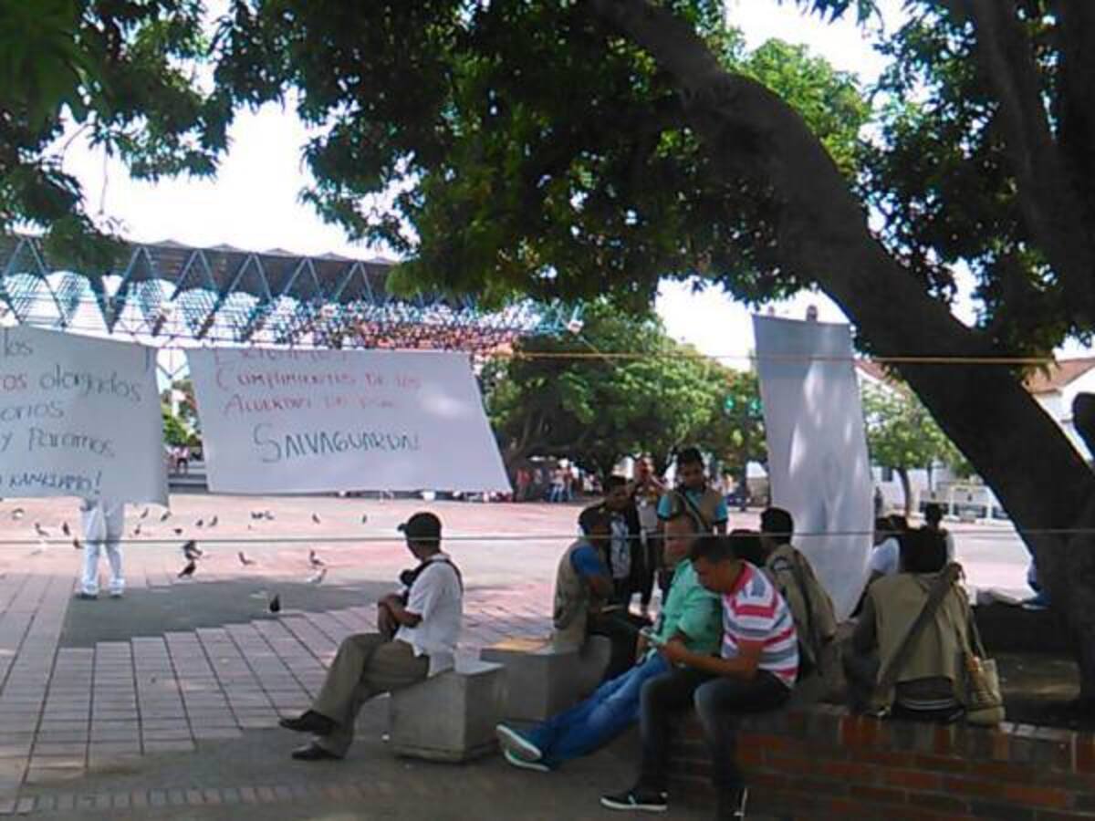 Indígenas se tomaron la Plaza Alfonso López de Valledupar