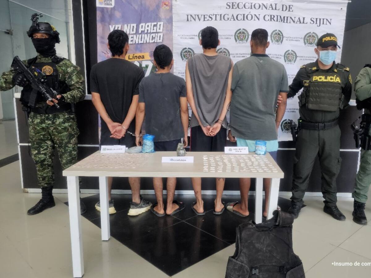 A la cárcel hombres sorprendidos en Tucunaré, portando una granada y estupefacientes