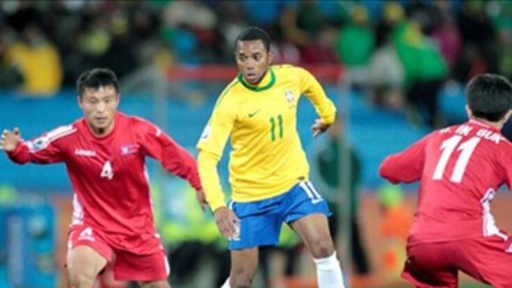 Maicon y Elano salvan el debut de Brasil que venció 2-1 a Corea del Norte