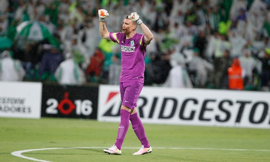 Franco Armani durante un partido de Atlético Nacional en 2016 / Colprensa