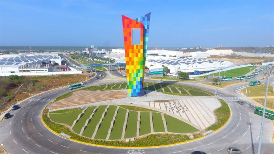 Archivo de referencia del monumento Ventana al Mundo, donde está ubicado el árbol de navidad.