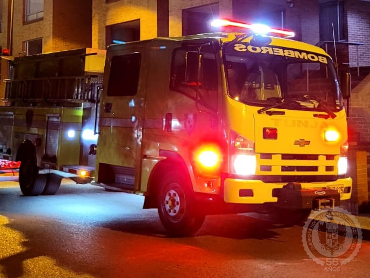 Bomberos Tunja atiende explosión por fuga de gas / Cortesía: Cuerpo de Bomberos de Tunja