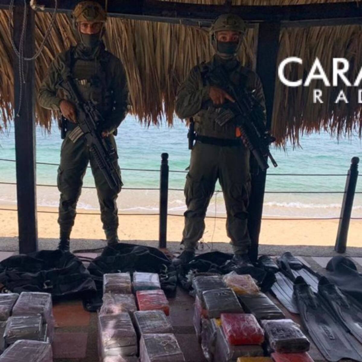 Confiscan cargamento de cocaína y elementos de buceo en Playa Blanca