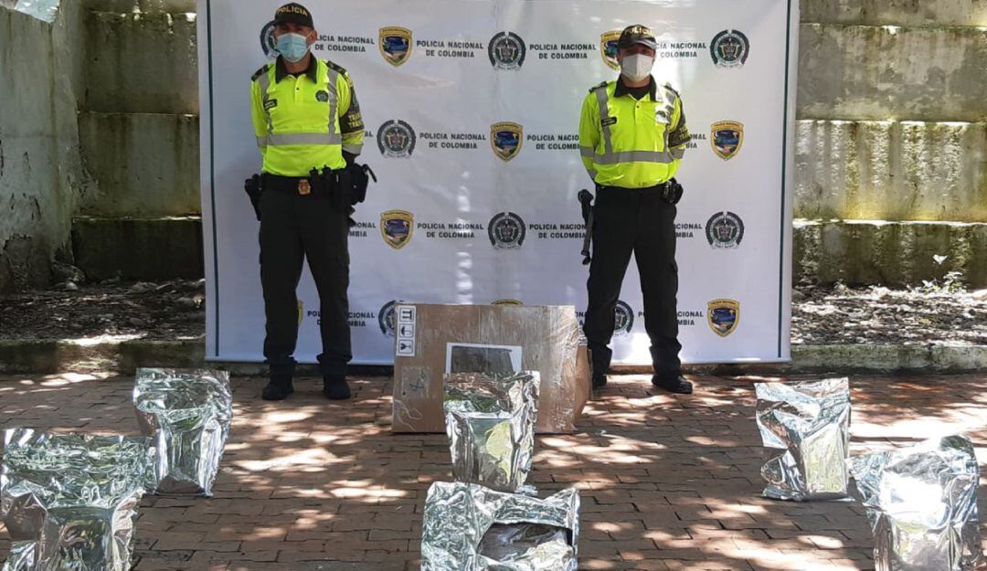 Incautación de marihuana en vías de Caldas