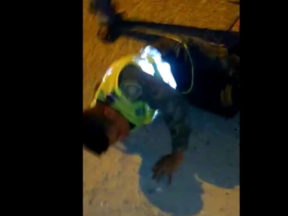 En Cartagena, policías se accidentan posiblemente borrachos