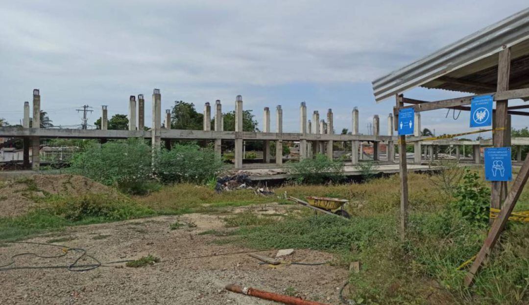 Las obras de construcción del Colegio Nuevo Bosque.