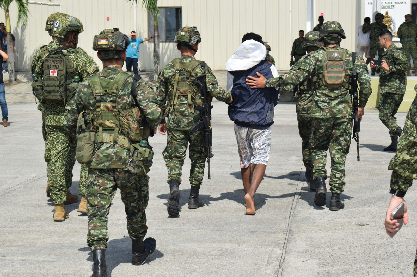 Menores recuperados en Olaya Herrera. Foto: Ejército Nacional