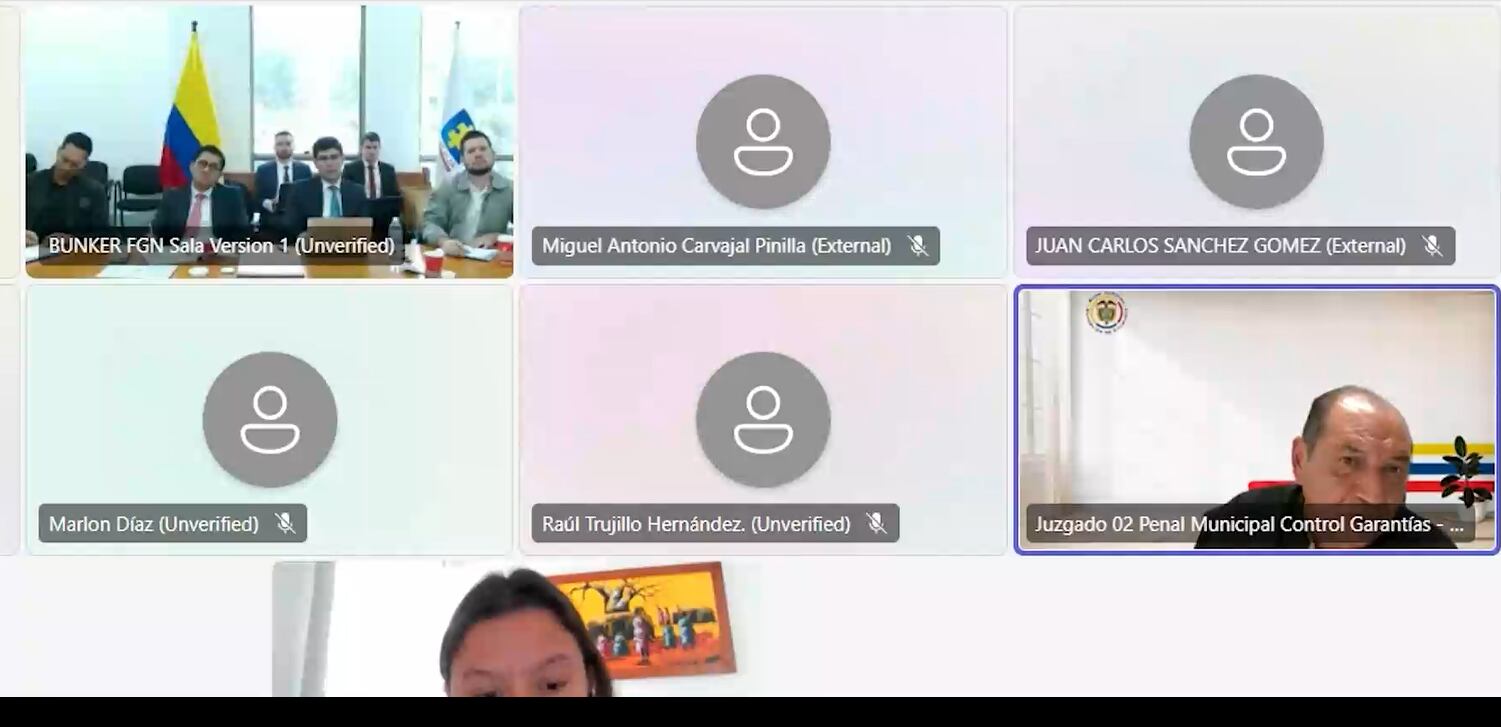 Audiencia del caso en contra de Victor Forero y Juan Camilo Gómez