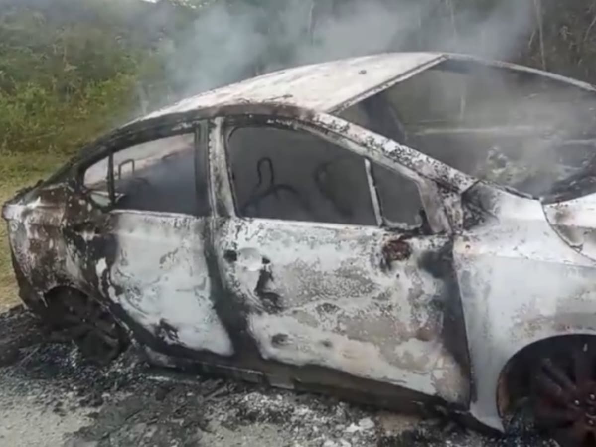 Masacre en Cauca: hallan tres cuerpos calcinados dentro de un vehículo entre Popayán y Cajibío